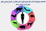 اقدامات پیشگیرانه اداره کل دامپزشکی استان گیلان در کنترل بیماری‌های مشترک بین انسان و دام