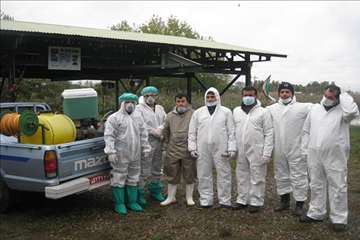 اجرای مانور پدافند غیرعامل مقابله با آنفلوآنزای پرندگان در تالاب انزلی